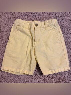 Janie & Jack Light Yellow Toddler linen-ish Shorts size 5